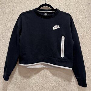 Nike Tech Fleece Crew Neck Sweatshirt with Zipper Detail